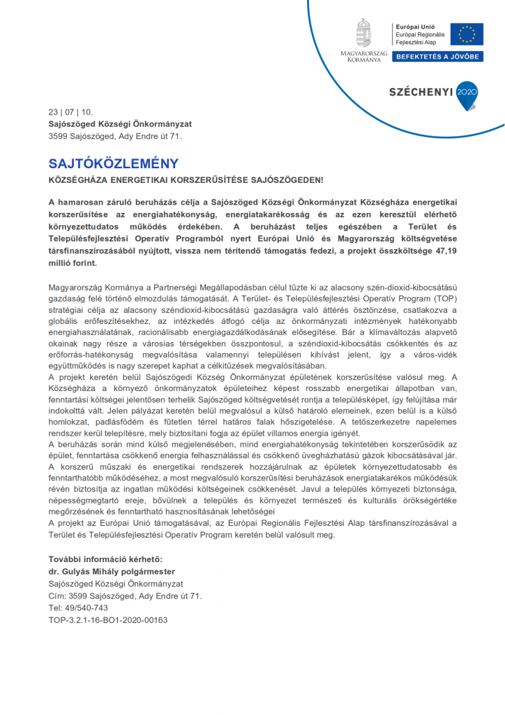 Sajt&oacute;k&ouml;zlem&eacute;ny