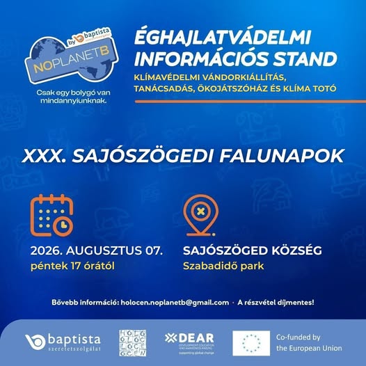 XXX. Saj&oacute;sz&ouml;gedi Falunapok &eacute;ghajlatv&eacute;delmi inform&aacute;ci&oacute;s stand